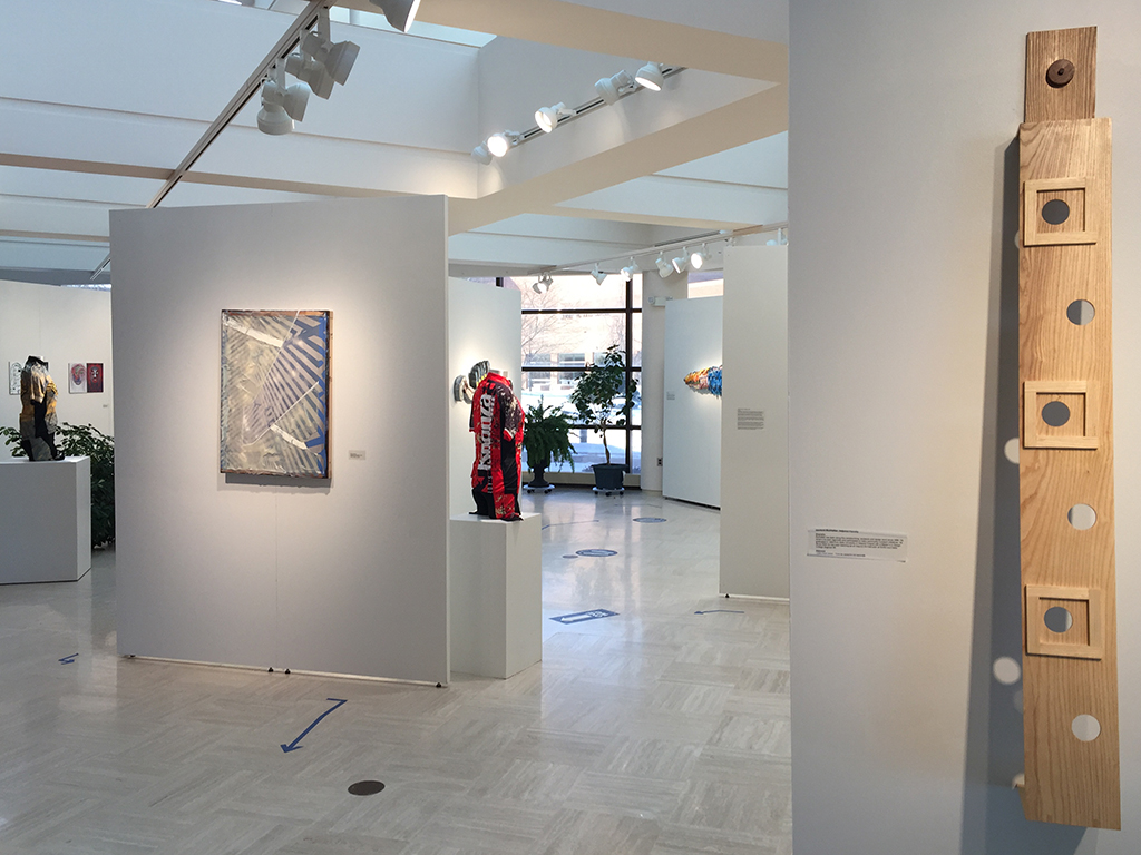 Installion view featuring Canale, Hanson, Canale, Mosher, Buchalter (L-R)